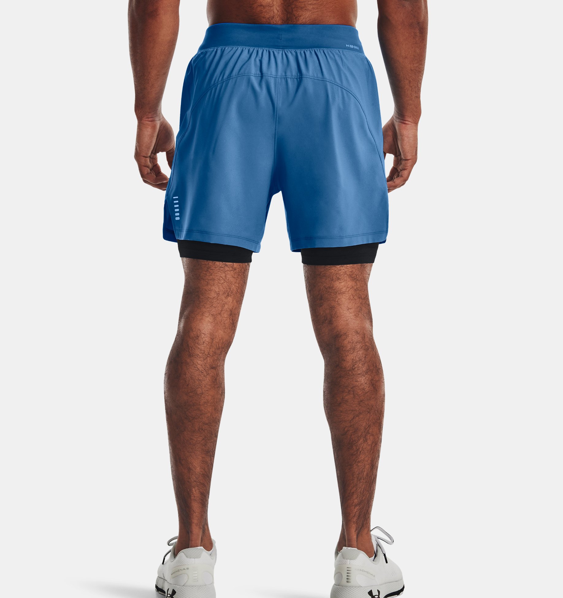 BLUE CHILL Running Shorts for Men Athletic Gym Workout Yoga Basketball Clothes Board Swim Trunks 2 in 1 Training Shorts
